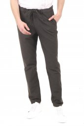 Erkek Beli Bağcıklı Fermuarlı Spor Jogger Pantolon - 1