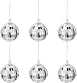 Disco Topu Aynalı Gümüş 4 cm 6 lı thumbnail 1