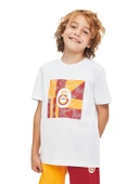 Galatasaray Lisanslı Logolu Beyaz Çocuk T-shırt - 2