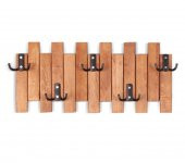 Ahşap Duvar Ve Kapı Askısı Elbise Askılık Çit Model 5 Askılı - 2