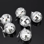 Disco Topu Aynalı Gümüş 5 cm 6 lı - 5