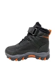Callion 06P Deri Çocuk Sneakers Bot Siyah Oranj - 3