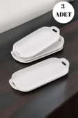 lü Tavuk Dünyası Model Oval Kulplu Tabak - Kayık Servis Sunum Tabağı - 1