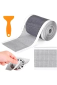 4 Mt 12 Cm Kesilebilir Yapışkanlı Çok Amaçlı Süzgeç Bant Gider Süzgeci Ve Sineklik Yaması Tamir Kiti - 2