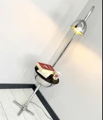 Karanfil Gümüş Tek Sehpalı Lambader - 3