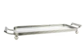 Mikasa Moor Gümüş Cam Metal Kulplu Tepsi 47x16cm - 2