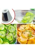 5 Başlıklı Elektrikli Çok Fonksiyonlu Sebze ve Meyve Doğrayıcı Rende - Rondo-Mavi - 6