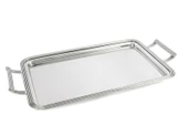 Mikasa Moor Gümüş Dik Kulplu Metal Tepsi 55x29cm - 1