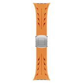 Apple Watch 10 46mm Uyumlu KRD-127 Metal Tokalı Kaliteli TPU Silikon Kordon - 5