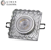 NOAS YL65 1737 Selen Led Çerçeveli 4000K Kare Kristal Cam Spot Kasa - 1