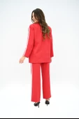 Kadın Şerit Detaylı Oversize Ceket Takım 9007-25 - 12