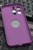 iPhone 13 Pro Uyumlu Mor Benekli Desenli İnce Sert Kapak Kılıf Kamera Lens Korumalı thumbnail 5