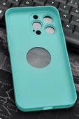 iPhone 13 Pro Uyumlu Mint Yeşil Benekli Desenli İnce Sert Kapak Kılıf Kamera Lens Korumalı thumbnail 5