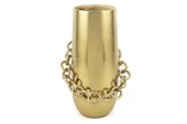 Mikasa Moor Gold Zincirli Metal Vazo 15x32cm thumbnail 1