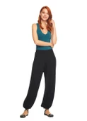 Etnik Desenli Beli Lastikli Salaş Şalvar Pantolon - 5