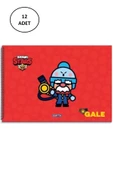 Gıpta Resim Defteri Spiralli 15 Yaprak 17X24 Brawl Star 12'li Paket - 1
