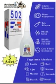 502 Japon Yapıştırıcı 3 Adet 20 gr Hızlı Yapıştırıcı Evobond 502 Süper Yapıştırrıcı Orjinal Seramik Plastik Metal thumbnail 1