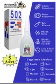 502 Japon Yapıştırıcı 5 Adet 20 gr Hızlı Yapıştırıcı Evobond 502 Süper Yapıştırrıcı Orjinal Seramik Plastik Metal thumbnail 1