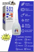 502 Japon Yapıştırıcı 10 Adet 20 gr Hızlı Yapıştırıcı Evobond 502 Süper Yapıştırrıcı Orjinal Seramik Plastik Metal - 1