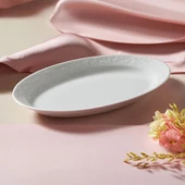 EVMUTFAK Güral porselen bahar dalı 2 adet  25 cm kayık tabak - 2