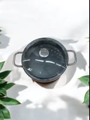 26 cm bonera kırmızı döküm titanyum pilav tenceresi - 1