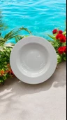 EVMUTFAK Farika 6 adet 19 cm porselen pasta tabağı elif model - 5