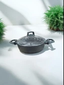 bonera 26 cm döküm granit gri pilav tenceresi - 4