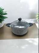 Taç 24 cm ultra granit derin tencere gri renk - 1