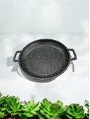 36 cm iki kulplu gözleme tavası döküm granit - 3