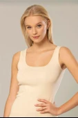 ERDEM 2105 KADIN KALIN ASKILI RİBANA ATLET 6 ADET  XL TEN - 1