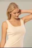 ERDEM 2105 KADIN KALIN ASKILI RİBANA ATLET 12 ADET  XL TEN - 2