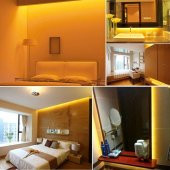 Mutfak Dolabı İçin 4 Metre Amber 3 Çipli Şerit Led Anahtarlı Set - 8