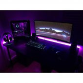 Bilgisayar Masası İçin RGB 5 Metre Adaptörlü Şerit Led Hazır Set - 1