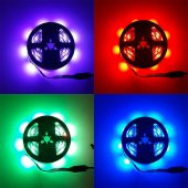 Bilgisayar Masası İçin RGB 5 Metre Adaptörlü Şerit Led Hazır Set - 2