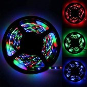 Bilgisayar Masası İçin RGB 5 Metre Adaptörlü Şerit Led Hazır Set - 9