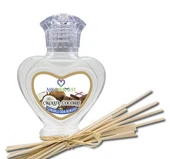 Aşk-ı Sermest Çilekli Sakız Aromalı Bambu Çubuklu Oda Kokusu Parfüm, Kalp Şişe, 60 mL, 5 Adet - 1