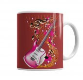Music Müzik Gitar Kupa Bardak Porselen - 1