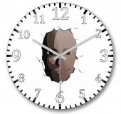 Saitama Face One Punch Man Duvar Saati Bombeli Gercek Cam - 1