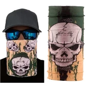 Haki Kuru Kafa Baskılı Buff Bandana 25x48 cm - 1