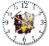 Help Duvar Saati Bombeli Gercek Cam thumbnail 1