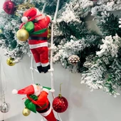 70 CM 2Lİ MERDİVENE TIRMANAN NOEL BABA YILBAŞI SÜSÜ YILBAŞI ÇAM AĞACI SÜSLERİ VİTRİN NOEL SÜSLERİ thumbnail 1