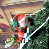 58 CM MERDİVENE TIRMANAN NOEL BABA BÜYÜK BOY YILBAŞI ÇAM AĞACI SÜSLERİ YILBAŞI SÜSÜ VİTRİN SÜSLERİ - 2