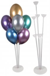 Balon Standı 7li Beyaz Tabanlı - 1