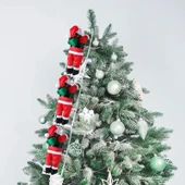 96 CM 3LÜ MERDİVENE TIRMANAN NOEL BABA YILBAŞI ÇAM AĞACI SÜSLERİ YILBAŞI SÜSÜ VİTRİN NOEL SÜSLERİ thumbnail 1