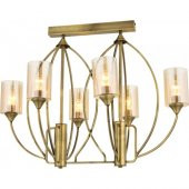 AVONNI AV-1660-6E-YM Eskitme Kaplama Modern Avize E27 Metal Cam 84x57cm - 2