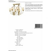 AVONNI AV-1660-6E-YM Eskitme Kaplama Modern Avize E27 Metal Cam 84x57cm - 4