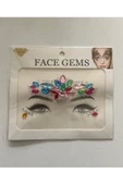 Face Sticker Renkli Yapışkanlı Yüz Taşı Yüz Süsleme Taşları - 1