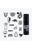Tokyo City Pack Spray Tattoo Geçici Dövme Seti 16 Desen 1 Sprey - 1