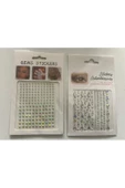 2 Kartela Birden Face Gems Yapışkanlı Yüz Taşı Seti - 2