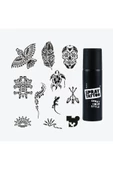 Tulum City Pack Spray Tattoo Geçici Dövme Şablon Seti 10 Desen 1 Sprey - 1